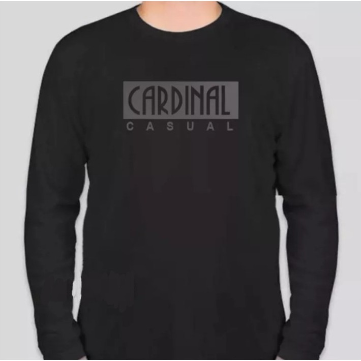 Baju kaos TULISAN CARDINAL original termurah Series Terbaru Lengan PANJANG PREMIUM CEWEK COWOK KATA