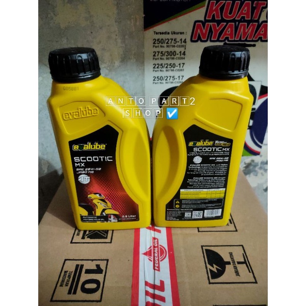 OIL EVALUBE SCOOTIC MX / OLI EVALUBE MATIC MX SAE 20W-50 JASO MB 800 ML / 0.8 LITER