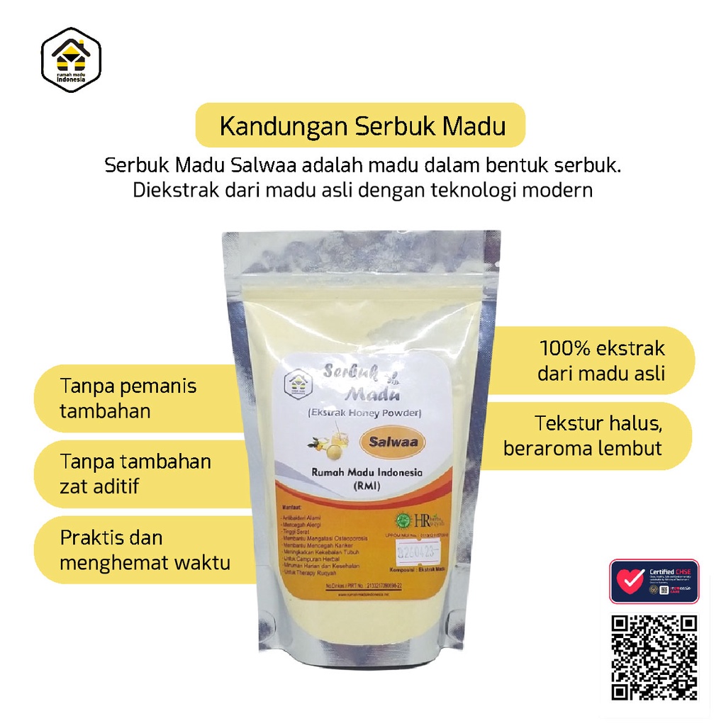 Honey powder | Serbuk madu murni | Madu bubuk murni | Bubuk Minuman Kemasan 250 Gram