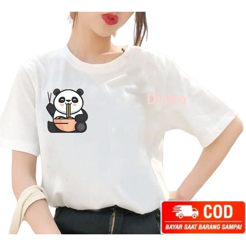 Kaos Cewek PANDAMIE Baju Lengan Pendek Kaos Distro Cewek Kaos DJ Kaos Unisex Kaos Oblong Wanita