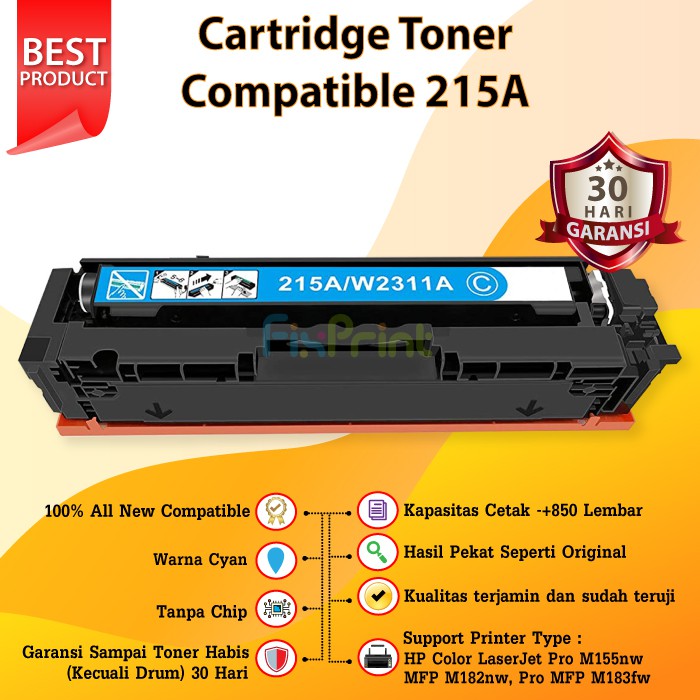 Cartridge Toner Compatible 215A Printer HP Color LaserJet Pro M155nw MFP M182nw Pro MFP M183fw