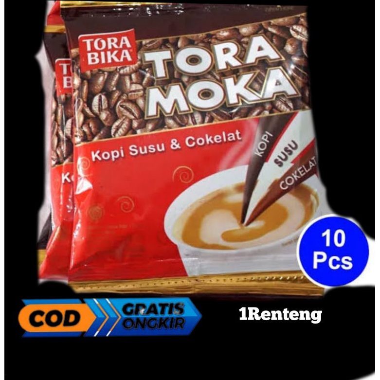 

Torabika Tora Moka Kopi Susu&Cokelat 1 Renceng isi 10sachet