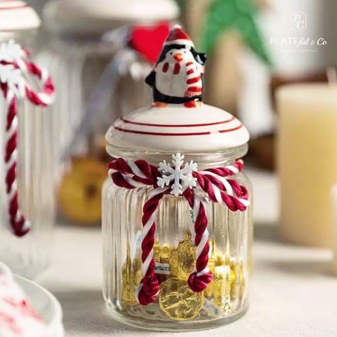 

Large Xmas Glass Jar by Plateful - 1 --Termurah--