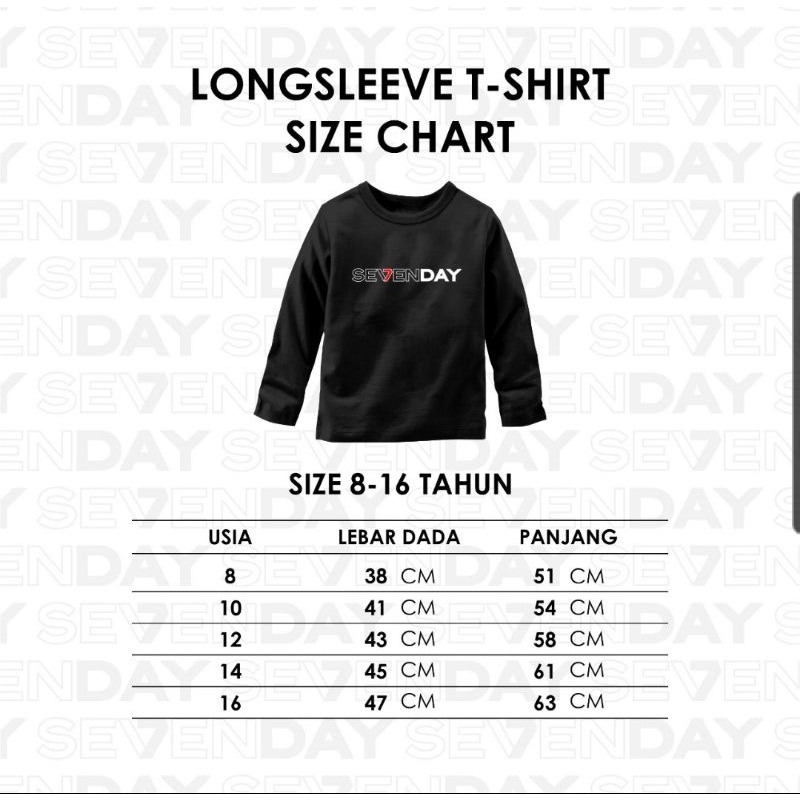 KSHFASHION I Kaos Premium Distro Lengan Panjang Anak Laki laki I T-Shirt Anak savenday 7-12 Tahun