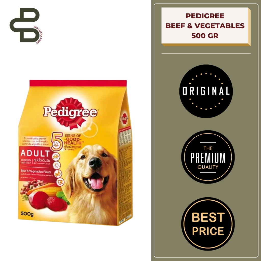 PEDIGREE ADULT BEEF &amp; VEGETABLES 500GR FRESHPACK