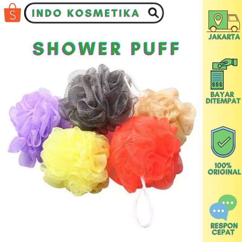 SHOWER PUFF / SIKAT MANDI PEMBUAT BUSA SABUN / SIKAT BADAN / SABUT MANDI / SHOWERPUFF