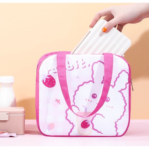 Tas Bekal Makan Motif Lucu Dengan Lapisan Insulasi Alumunium Foil Lunch Bag - TM023
