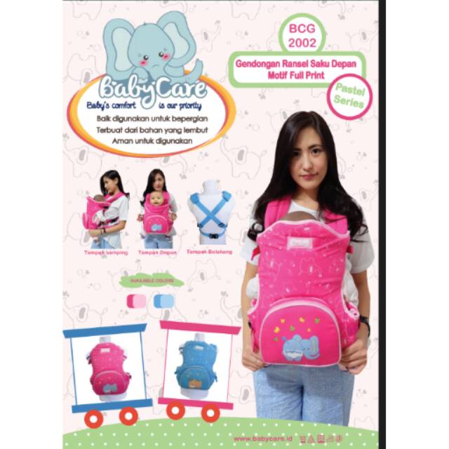 Gendongan depan motif baby care bcg2002