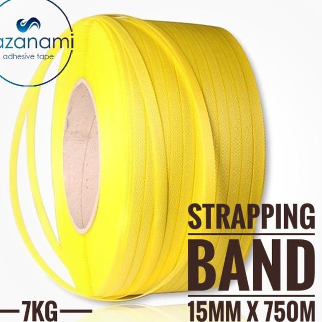 

Stok terbatas!.. STRAPPING BAND 15MM X 750M TALI PACKING TALI KLAM WARNA KUNING 7KG
