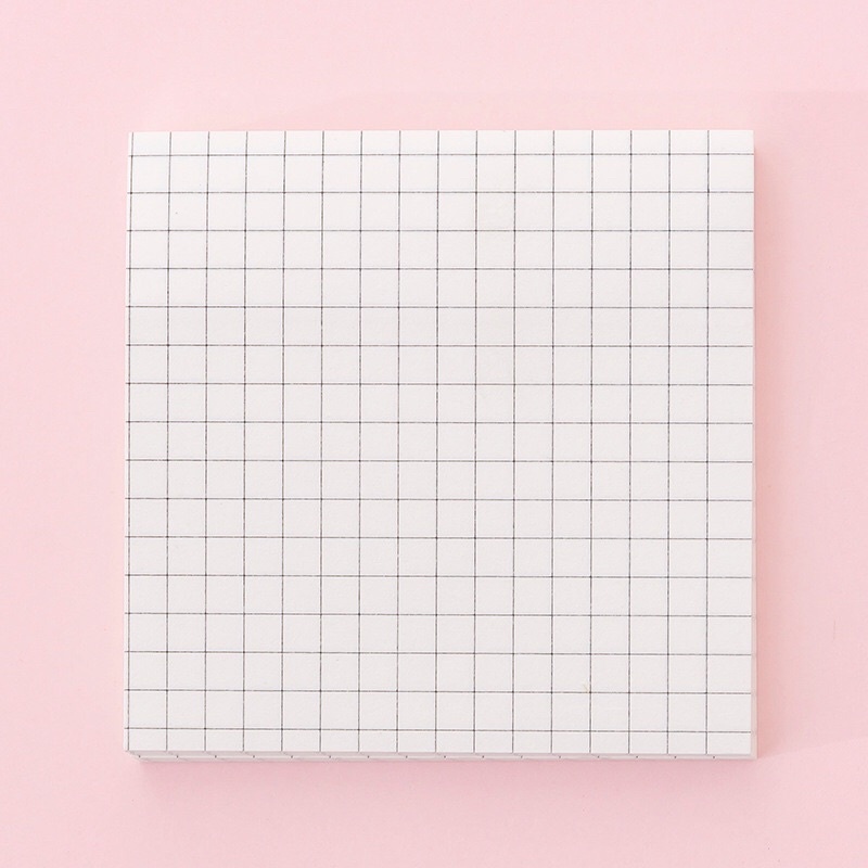 [MIUKIEE] STICKY MEMO PAD VINTAGE GRID Sticky Memo-C