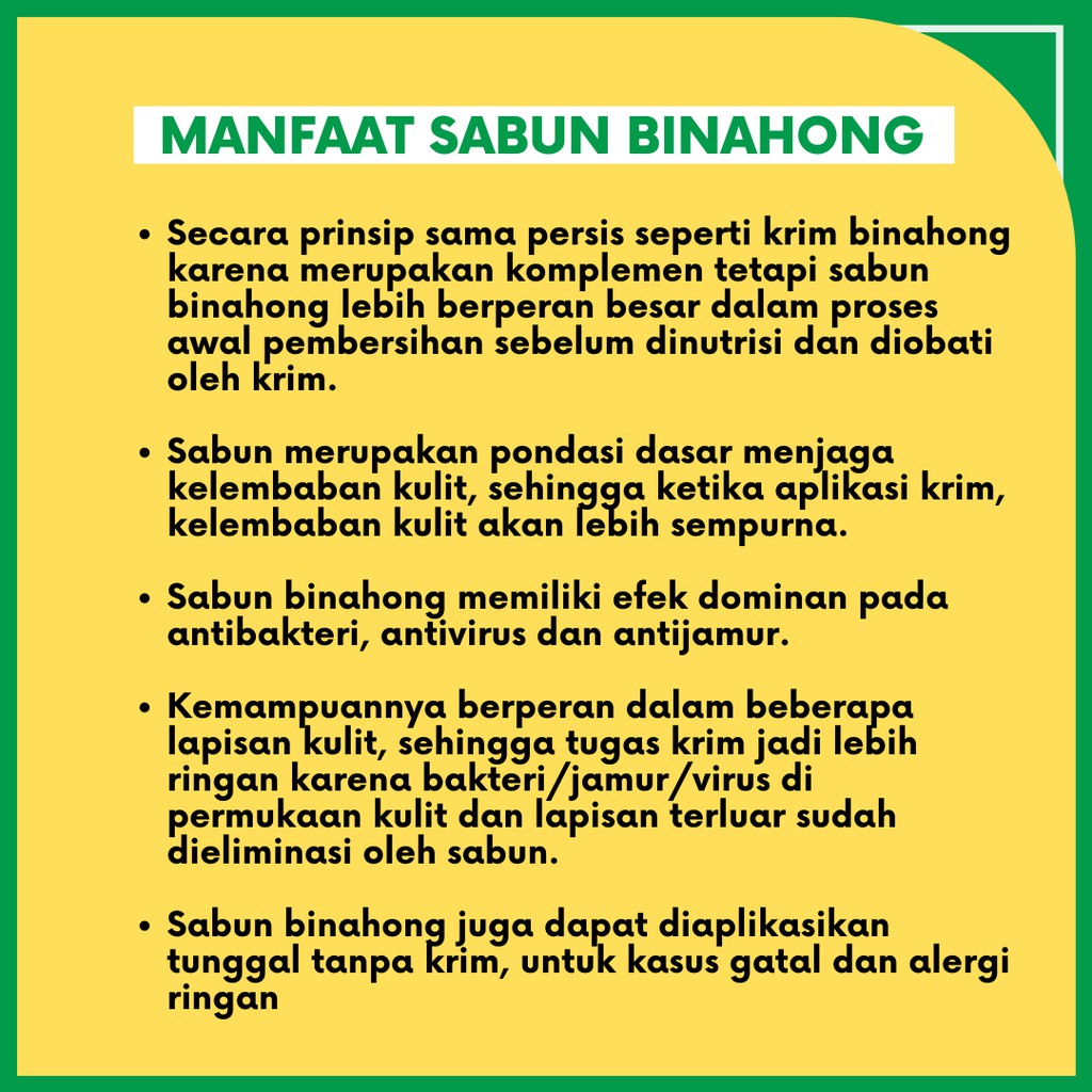 SABUN BINAHONG HERBAL SOAP untuk Gatal Kulit dan Jerawat