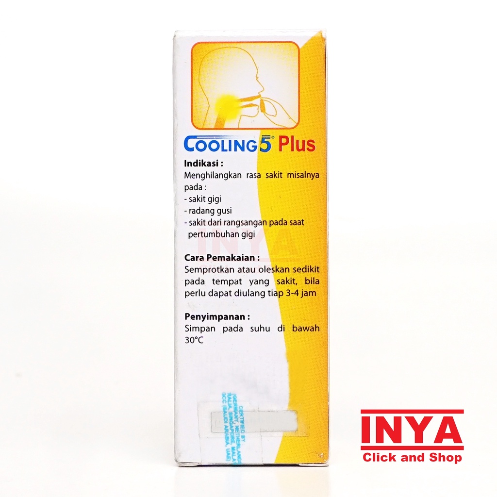 COOLING 5 PLUS RASA JERUK ANTISEPTIC MOUTH SPRAY 15ml