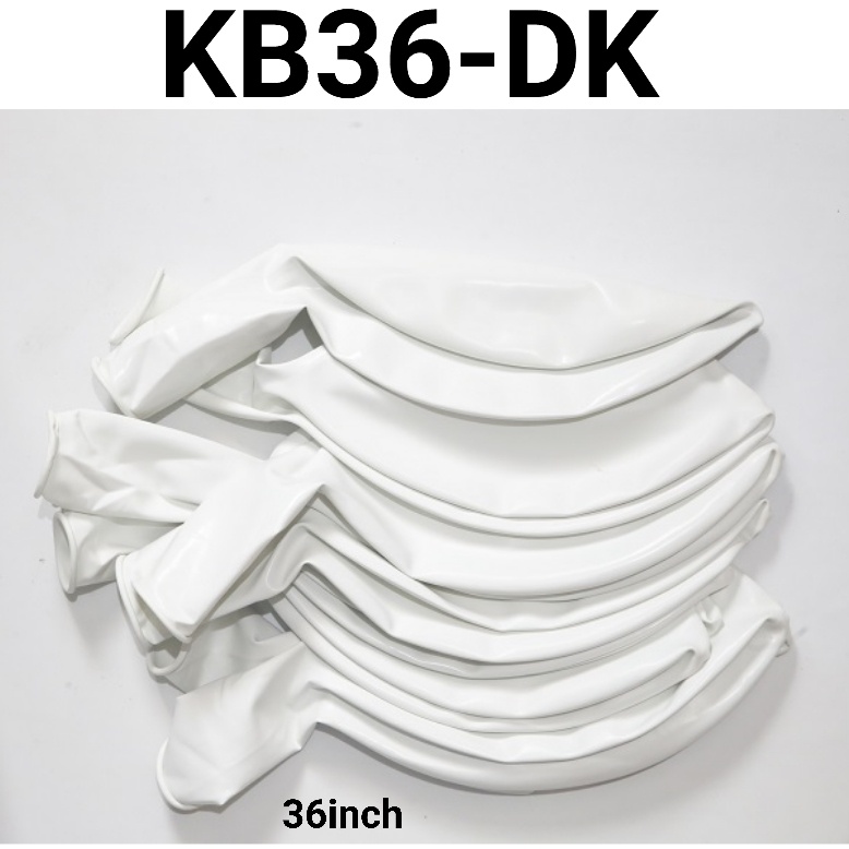 KB36-DK Balon latex 36 inch 90 cm jumbo doff tebal putih white satuan (Balon Latex Bulat Doff) papay