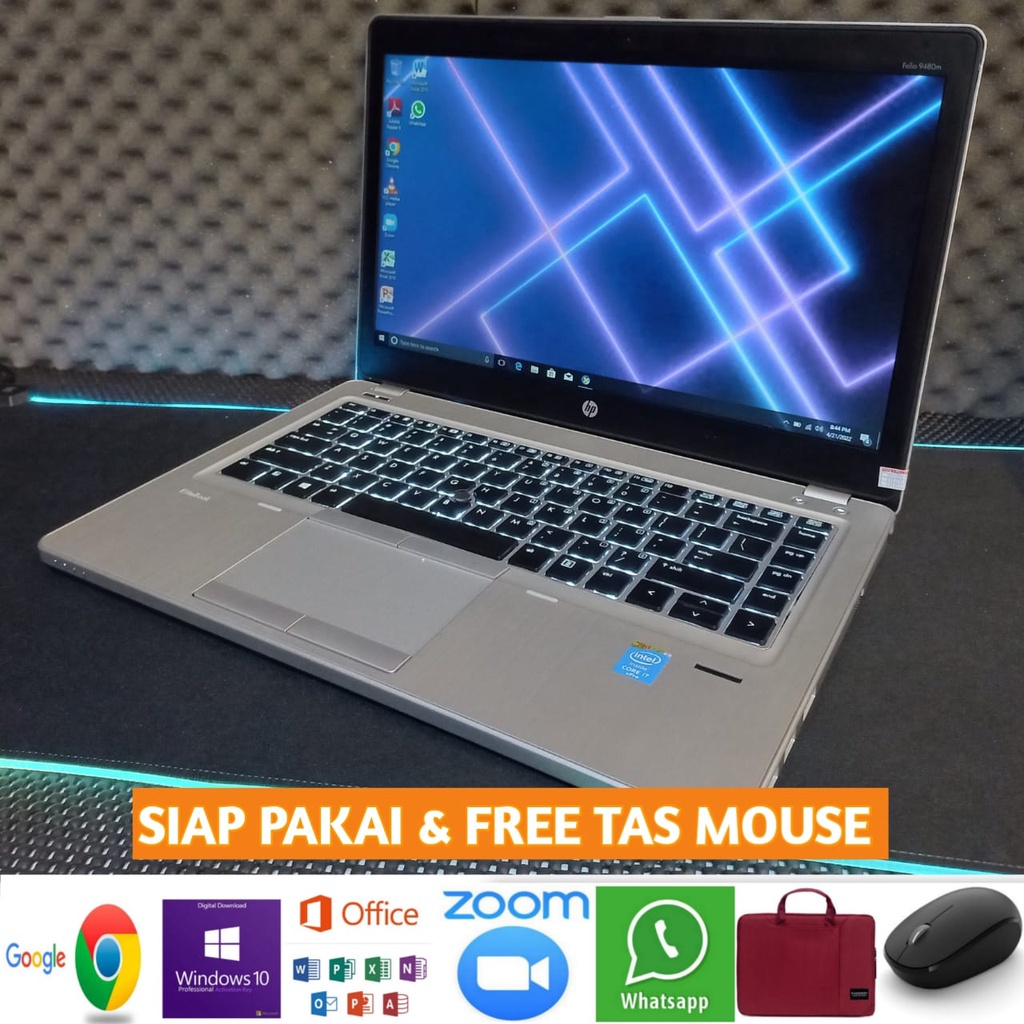 Laptop HP 9480m Core i7 Gen 4 Ram 16 SSD 256 Windows 10 Like new