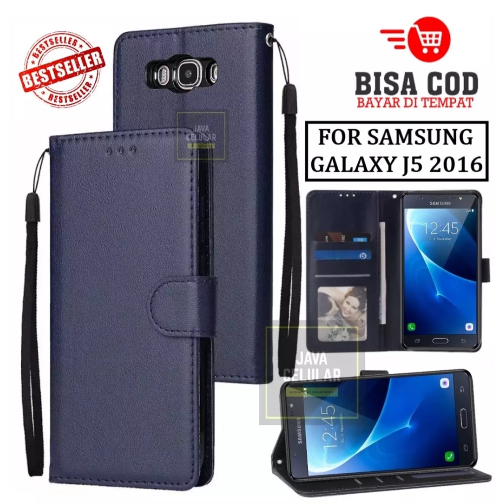 Samsung Galaxy J5 2016 - Wallet Case Kulit - Casing Dompet Case Wallet Leather Flip Case Samsung Gal