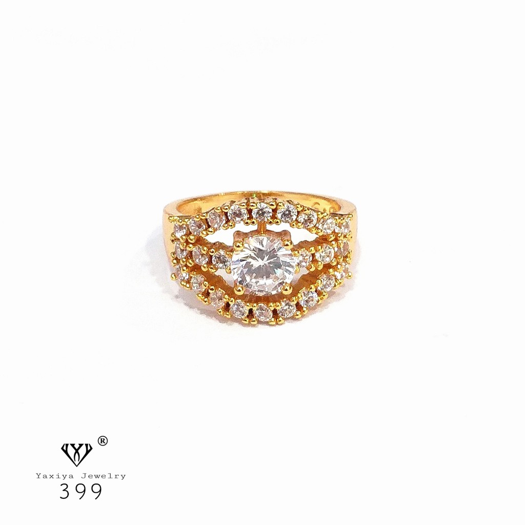 

Cincin Emas Wanita Permata Perhiasan Lapis Emas 18k Yaxiya Jewelry 399