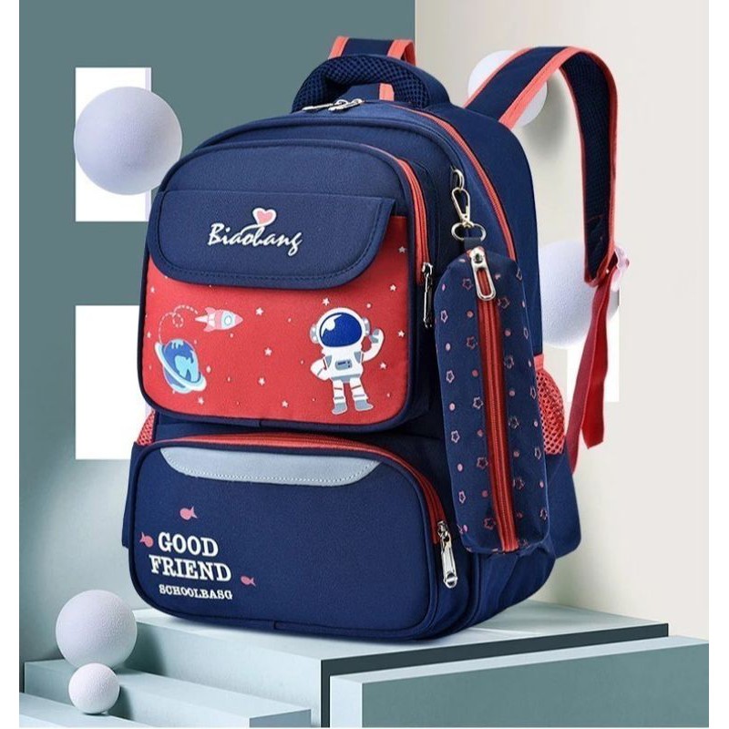 Tas Ransel anak sekolah pria wanita Astronot Tas anak sekolah SD karakter Tas astronot