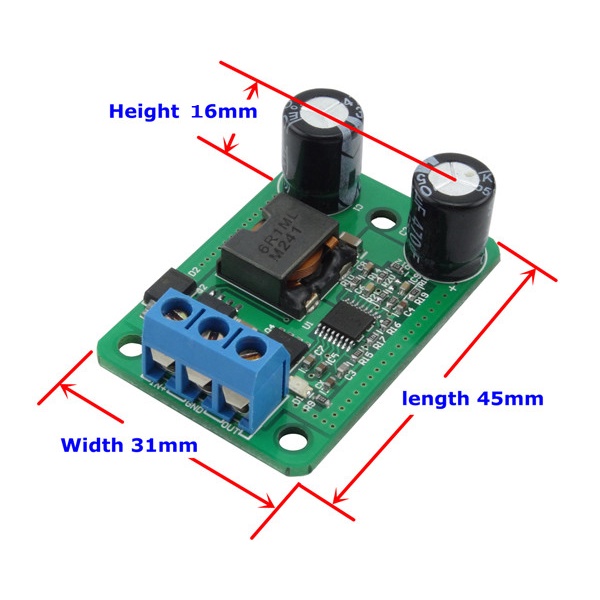 Modul Konverter Step Down DC-DC Synchronous 24 V / 12v Untuk 5v / 5A 25w