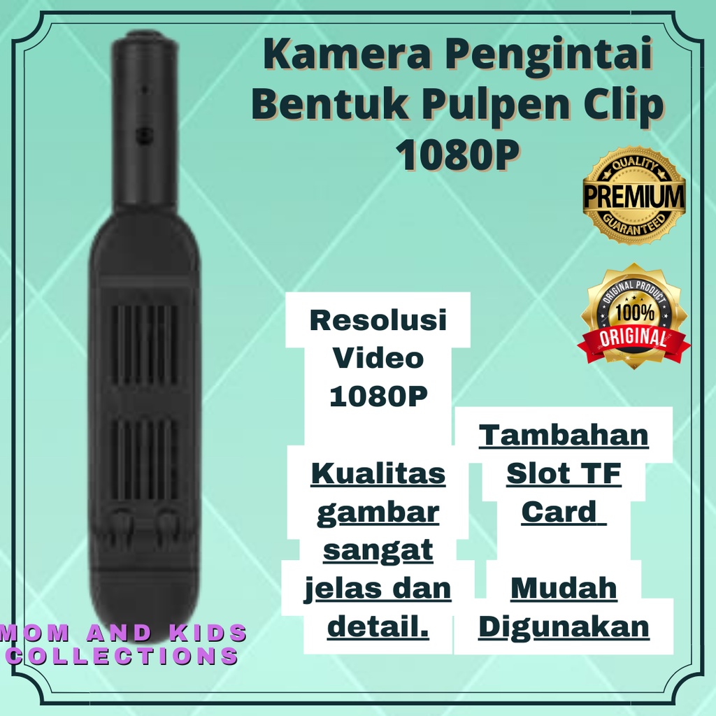 KAMERA PENGINTAI MINI TANPA KABEL BENTUK PULPEN 1080P KAMERA TERSEMBUNYI PENGINTAI MURAH