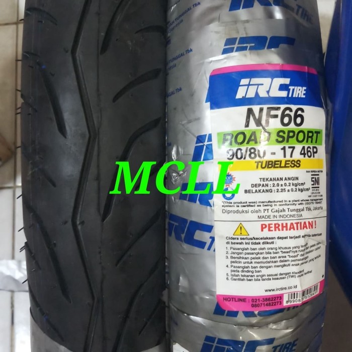 ban luar irc 90/80-17 (tubeless) standar ban depan motor vixion new Ori