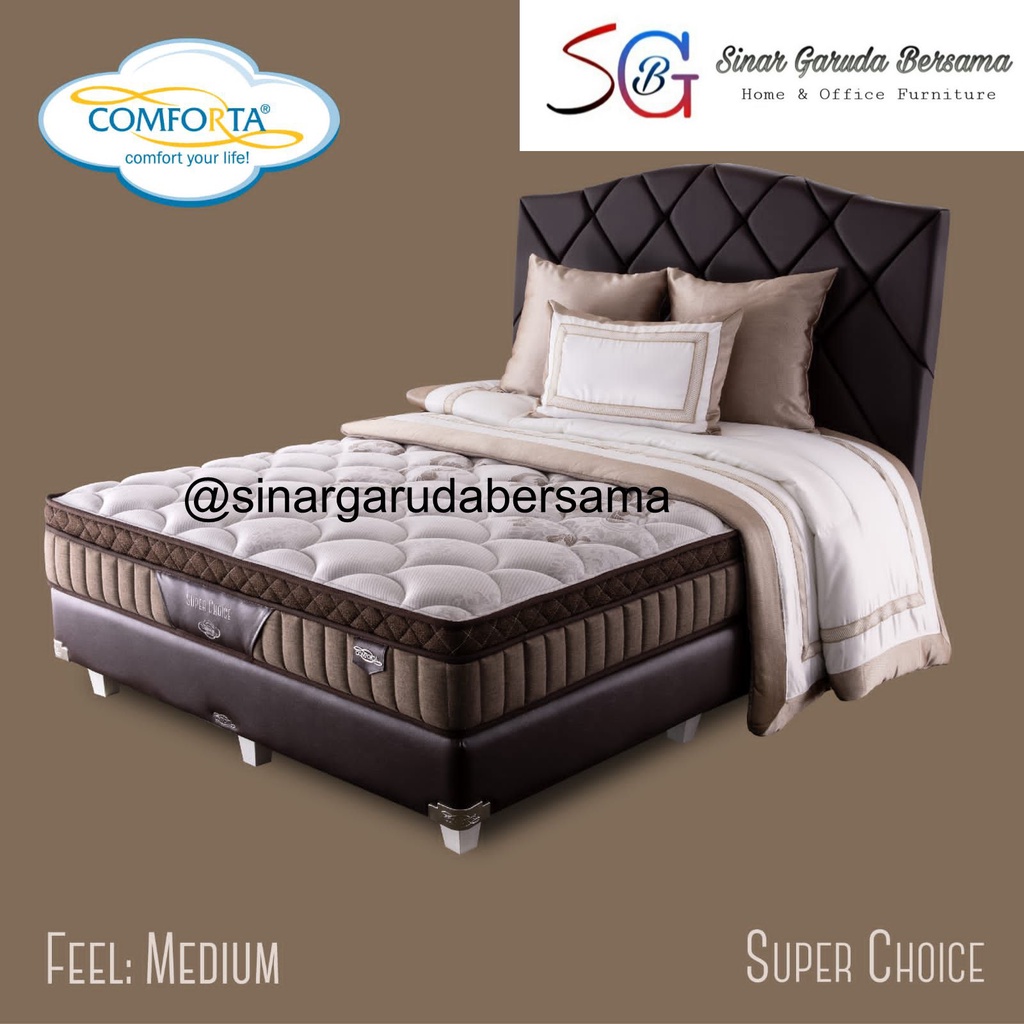 FULL SET COMFORTA SUPER CHOICE NEW / SPRING BED KASUR COMFORTA MEDIUM