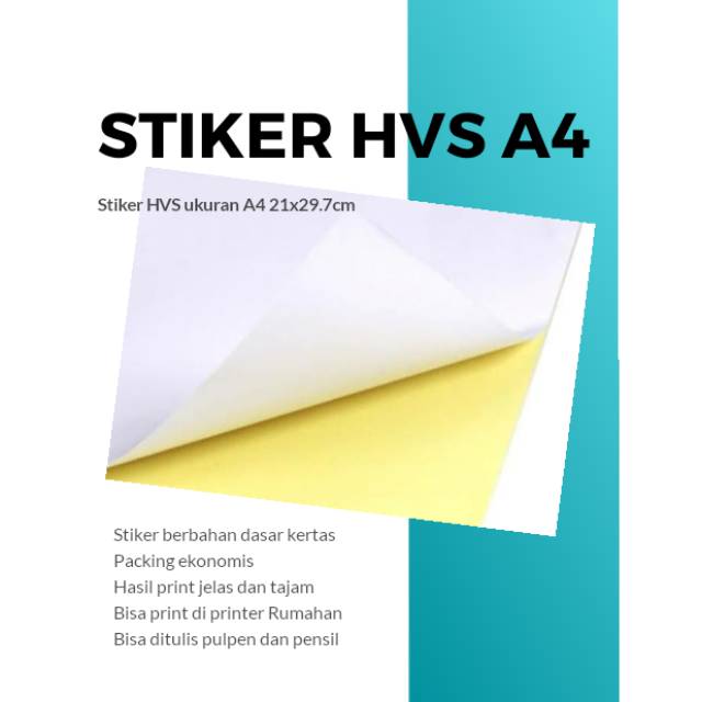 

Kertas Stiker HVS A4 High Quality