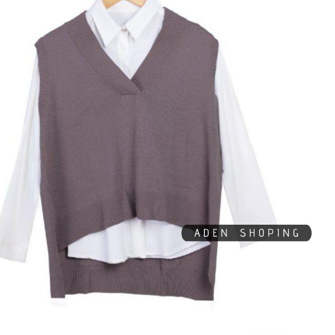 Ω Nari Vest / Rompi Rajut Wanita Panjang / Knit Vest Tebal ◊