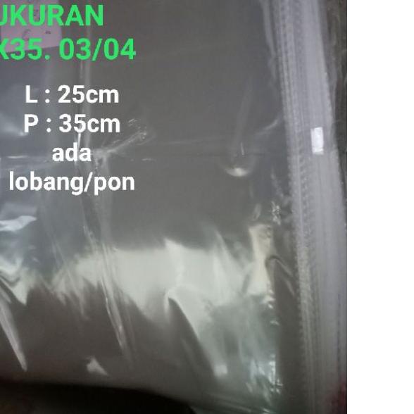 

♝ ( ) PLASTIK OPP UKURAN 25X35. 03/04 PON (500LEMBAR) ✾