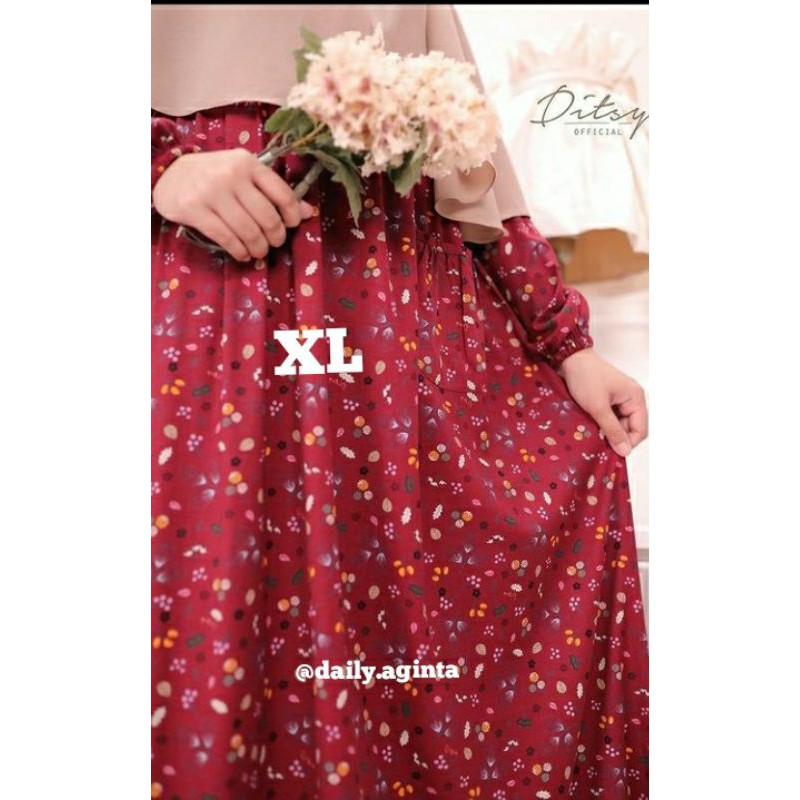 Eira deepred Nightgown by ditsy