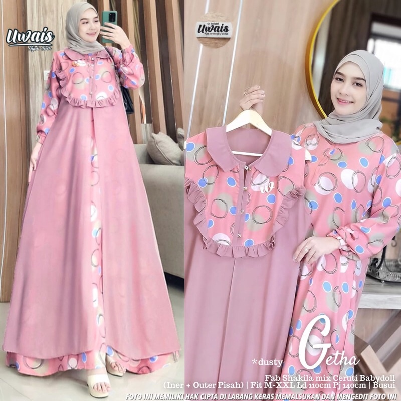 GETHA GAMIS SET OUTER ORIGINAL BY UWAIS HIJAB CLOTHING