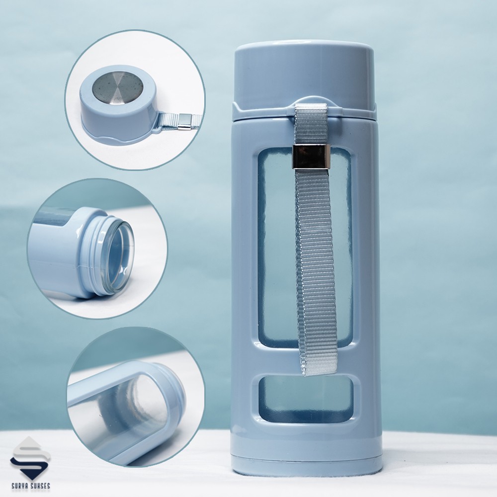 Botol Air Minum Kaca Tali 500ml - Botol Air Minum H49-2