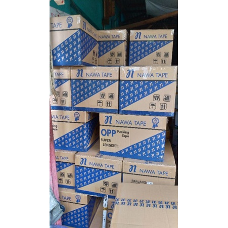 1 Dus Lakban Nawa Tape 2 inch 45x90 yard Super Lengket