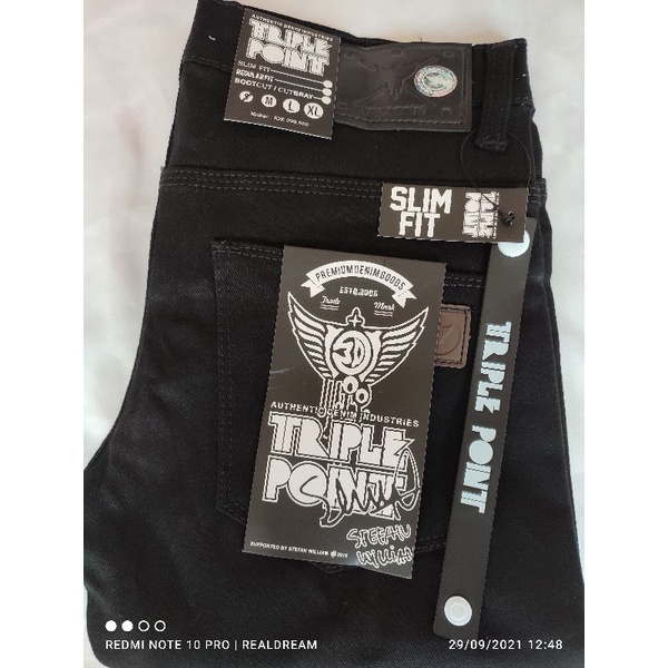 

jeans skinny/pensil TRIPLE POINT hitam