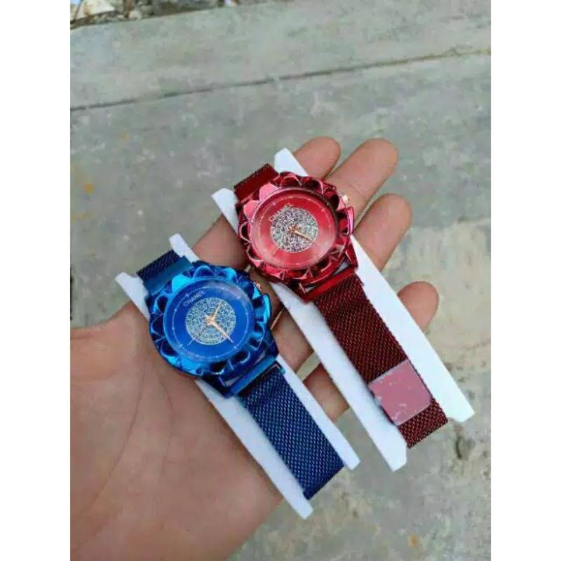 (Cod)Jam Tangan Wanita Chn Polos Magnet(Dikrim Jakarta)