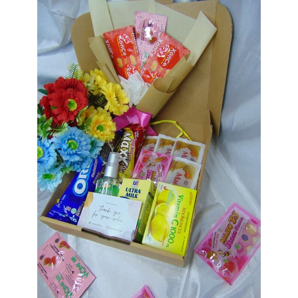 

Gift Box Isoman Murah Free Buket Mini & kartu ucapan by request