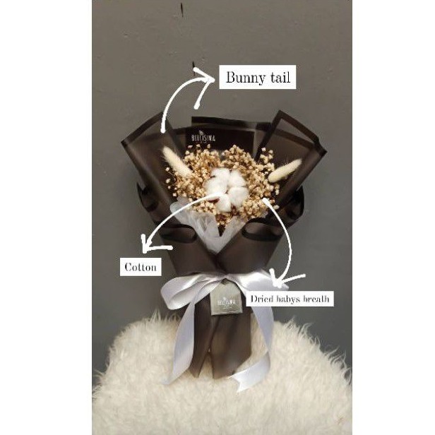 dried cotton - florist bogor buket bunga valentine