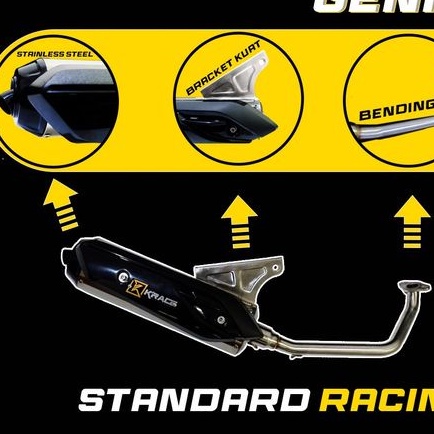 Knalpot Krace Exhaust Honda Scoopy 2010-2020 Matic Standar Racing