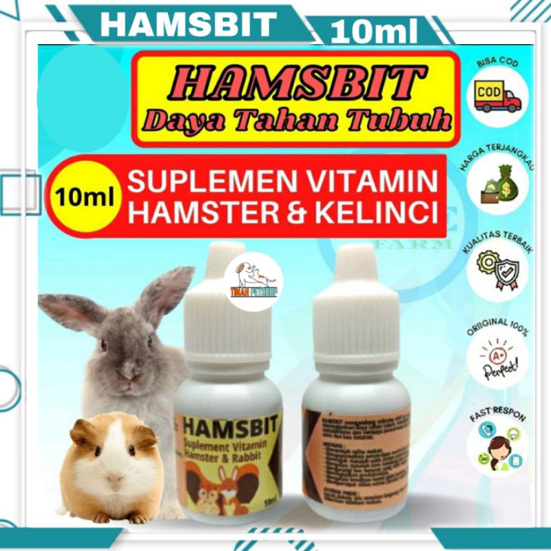 Vitamin Hamster Multivitamin Daya Tahan Tubuh Hamster Kelinci Guinea Pig 10 ml