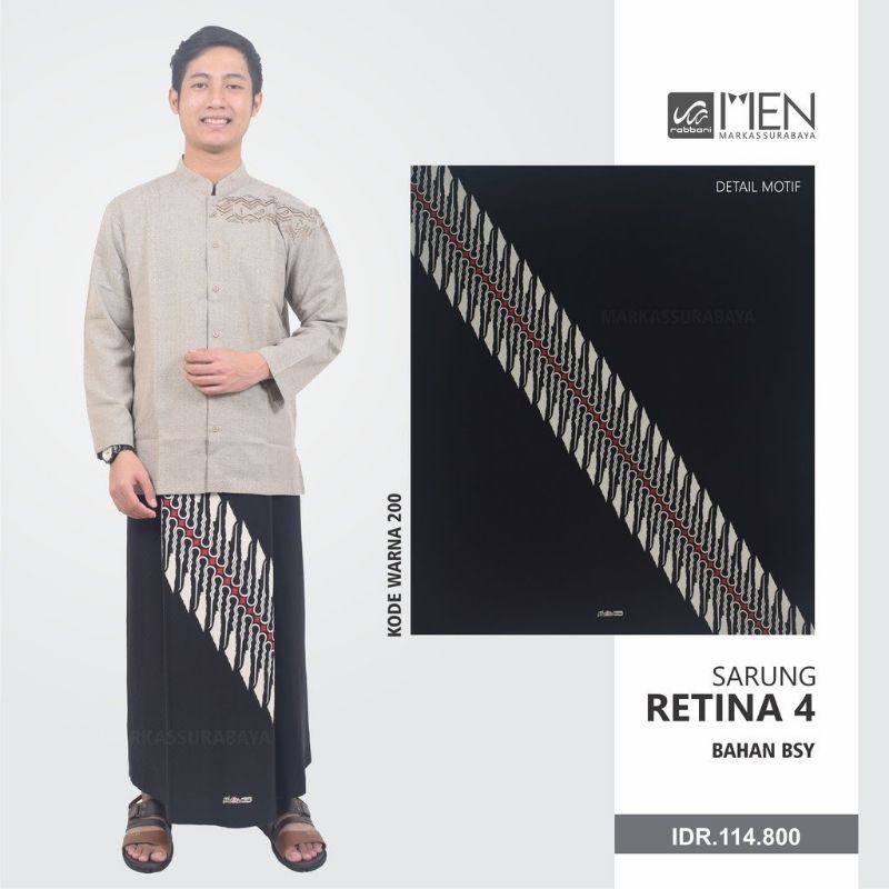 Sarung Pallestine Rabbani Retina 4 hitam