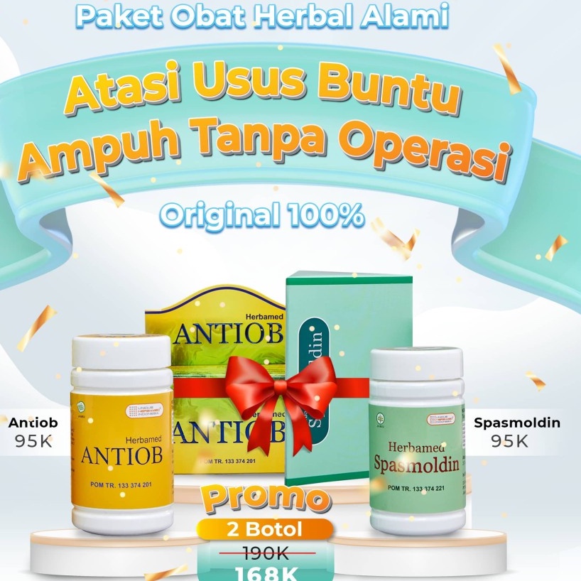 

Paket herbamed Obat Herbal Usus Buntu Spasmoldin Antiob