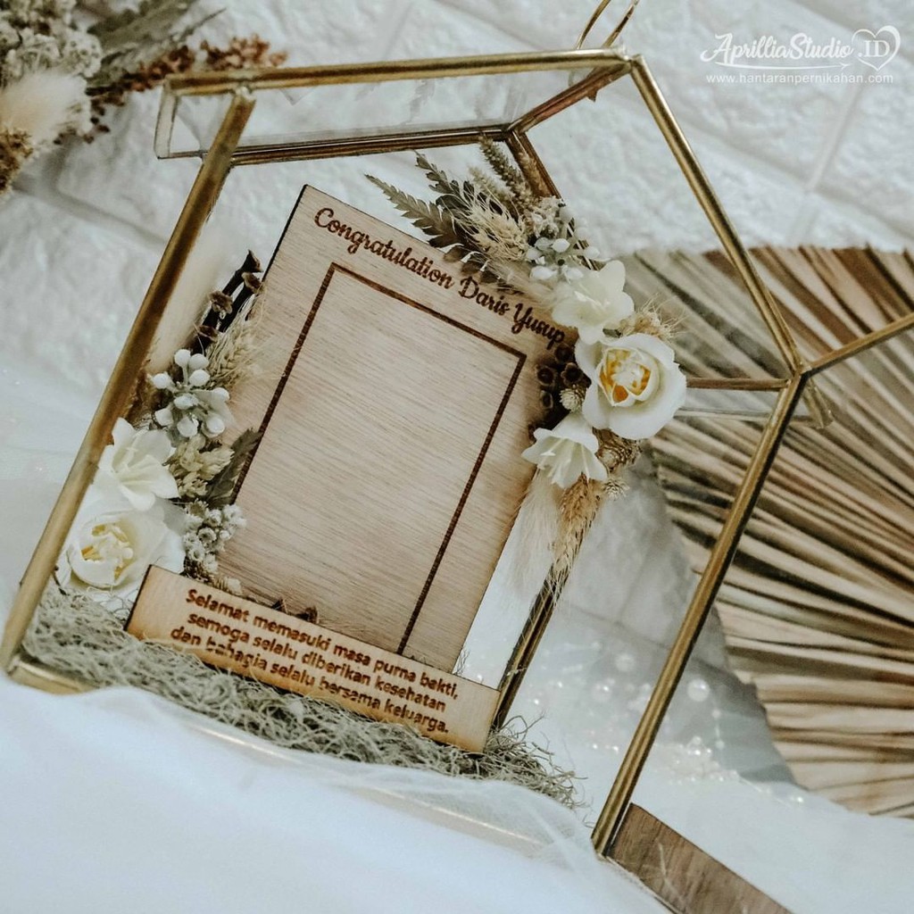 BOX PERHIASAN MAHAR DAN SESERAHAN THEME RUSTIC - Logam Mulia Sertivikat