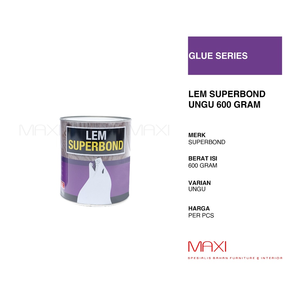 

Superbond Lem Kuning 600 Gram - Lem Kuning Hpl Lem Aibon