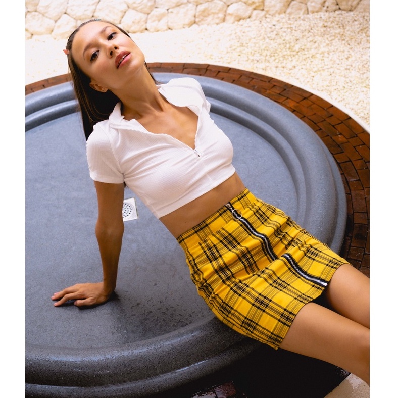 [SS] Pluffyschoice Grace Tartan Skirt Rok Wanita-5