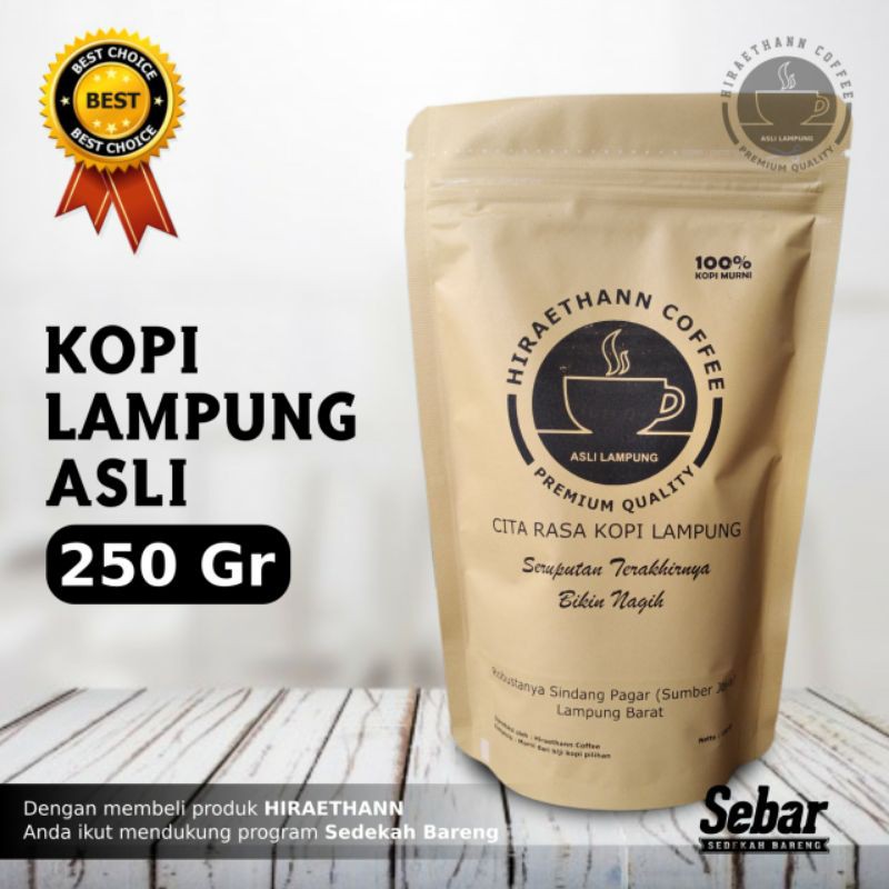 

Kopi bubuk robusta lampung 250 grm original tanpa campuran