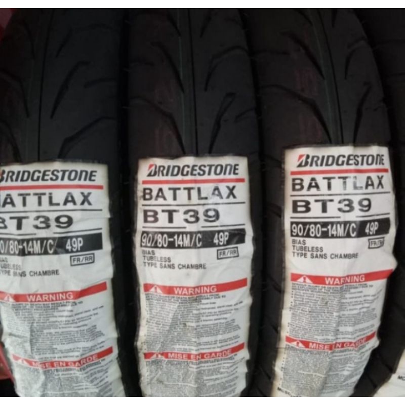 ban luar Bridgestone battlax bt39 ukuran 90/80-14 tubeless