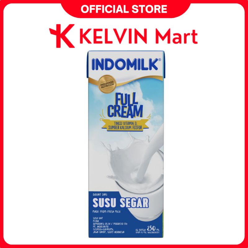 

Susu Cair Indomilk Full Cream UHT Putih pck 250mL | KELVIN Mart