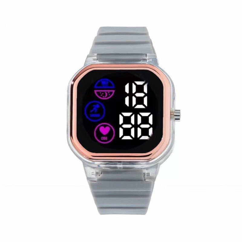 Jam Tangan Rubber Digital Led Pria Wanita Terlaris Fashion