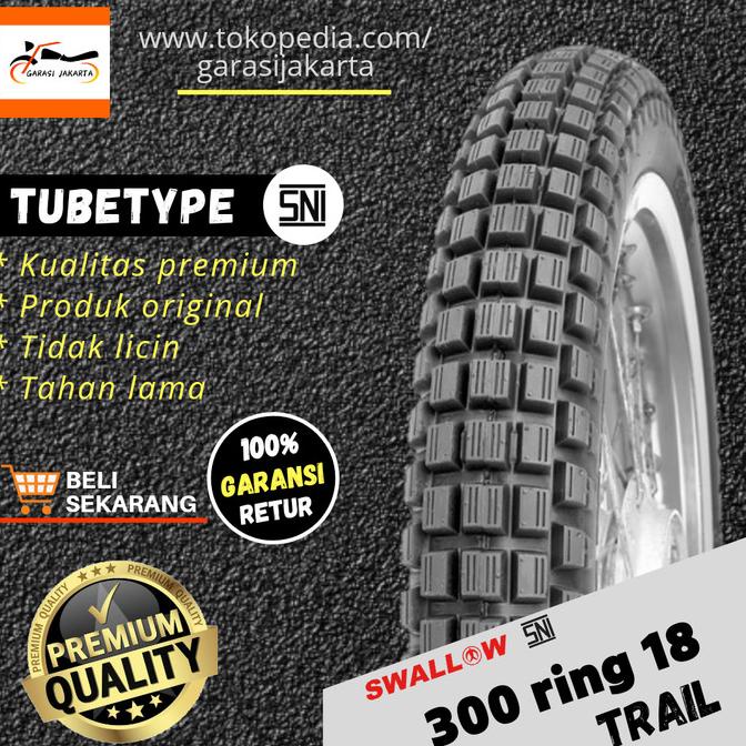 BAN MOTOR TRAIL SWALLOW UKURAN 300-18 RING 18 S-209 TRAIL SWALLOW