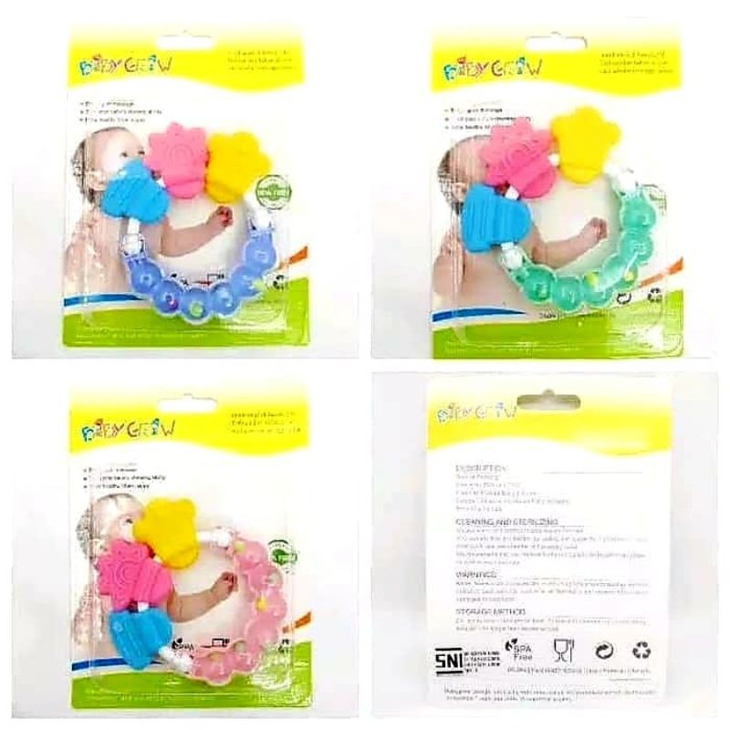 1 pcs RATTLE TEETHER GELANG Mainan BISA BUNYI BABY GROW BY CARTER SUDAH SNI