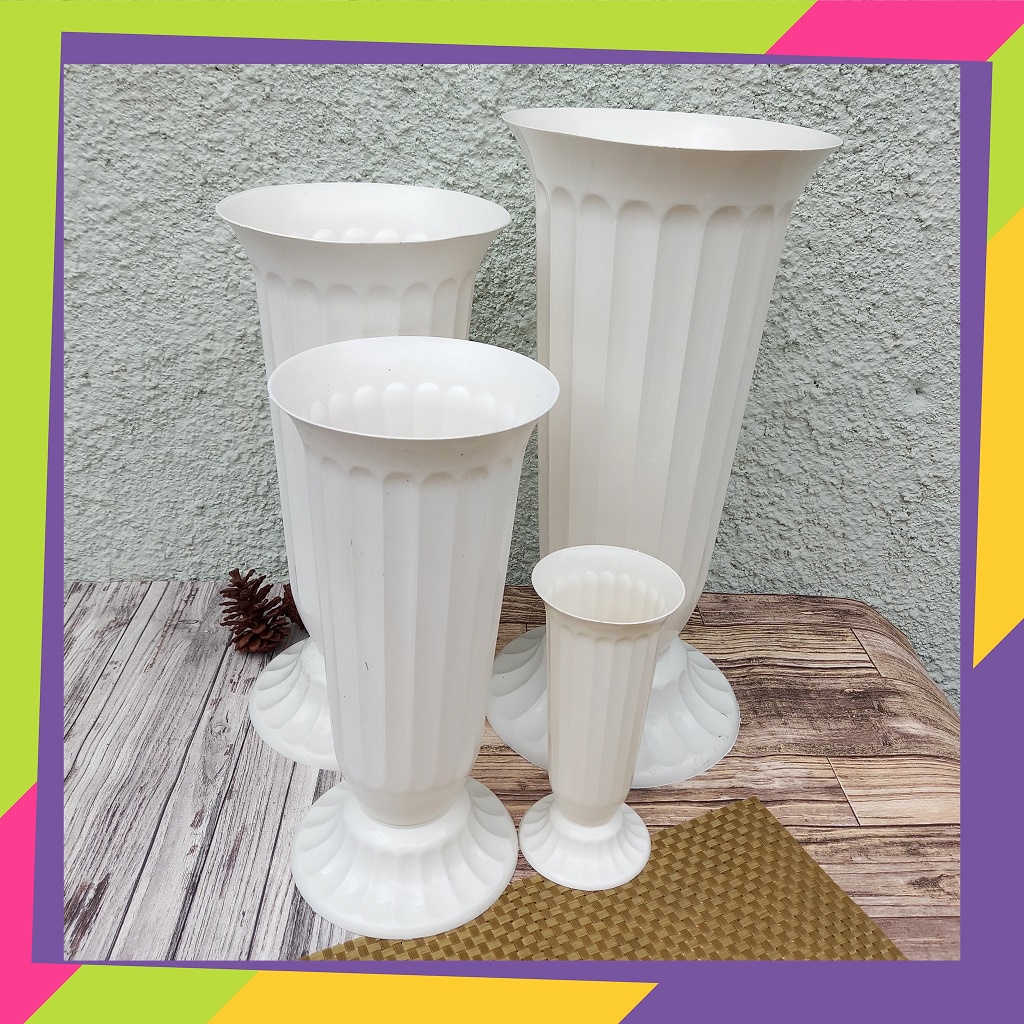 1437NO4 / Pot bunga plastik tropy piala No.4 / Vas bunga plastik tanaman Artificial